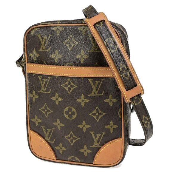 LOUIS VUITTON Danube Shoulder Bag Monogram Leather Brown France - Picture 1 of 15